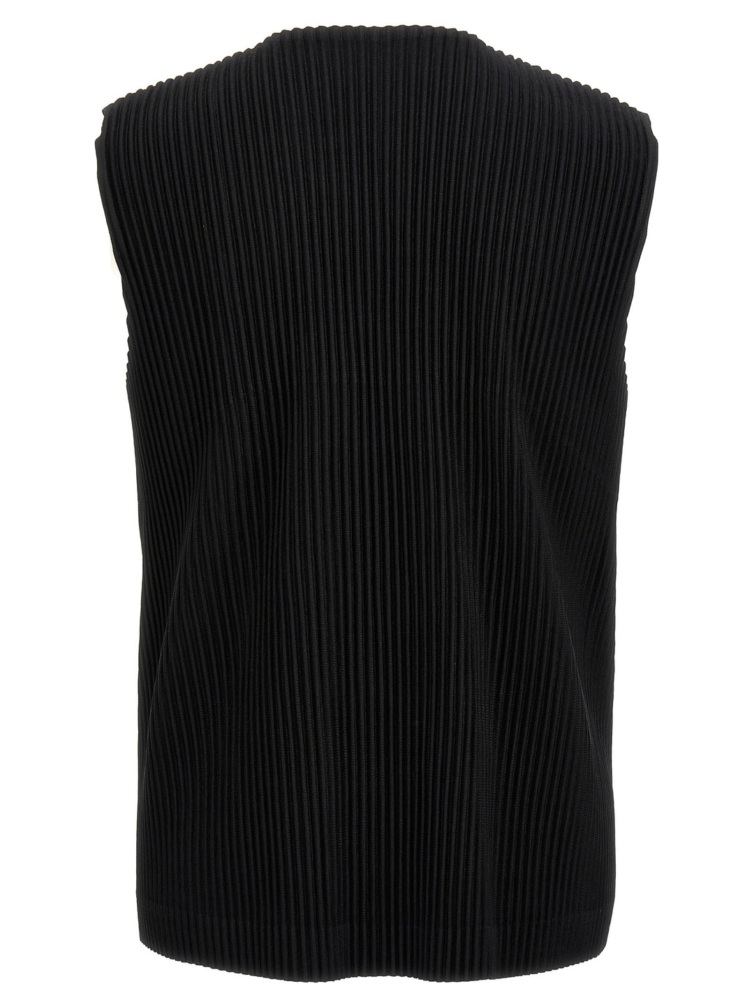 Homme Plisse' Issey Miyake Pleated Vest Gilet - Black | 851f7f8101efb4a53c09c26334c039a68be09943