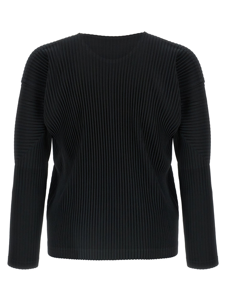 Homme Plisse' Issey Miyake Basics T-shirt - Black | 2ce52675d1ba45037a1e9b2de7073d85dbd54b56