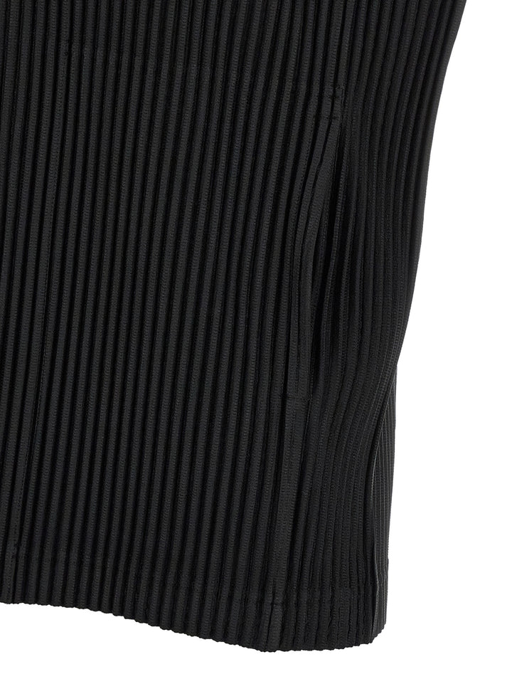 Homme Plisse' Issey Miyake Monthly Colors: April Gilet - Black | 423b06721c83015dd9a0a32a379623c9ebb563dc