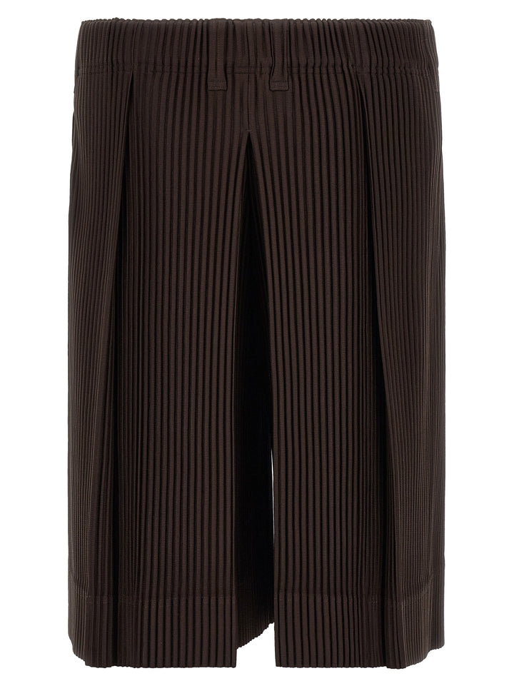 Homme Plisse' Issey Miyake Tailored Pleats 2 Bermuda and Short - Brown | b01d7da84c4abb5200804e121aa8472760c2d865