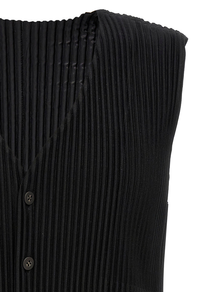 Homme Plisse' Issey Miyake Basics Gilet - Black | 193bd265c154b867380687a9a47c3f4dd3bb8e70