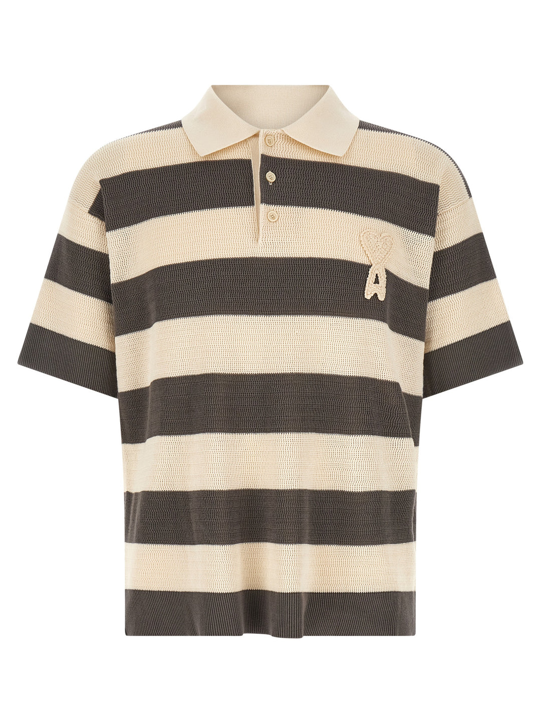 Ami Paris Ami De Coeur Polo - Gray | f89aa927034d8389cf2e5fc687d07fc2a8c2937a