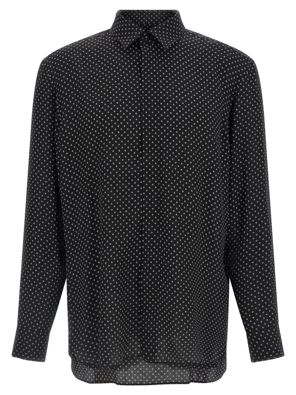 Micro-Print Shirt Black