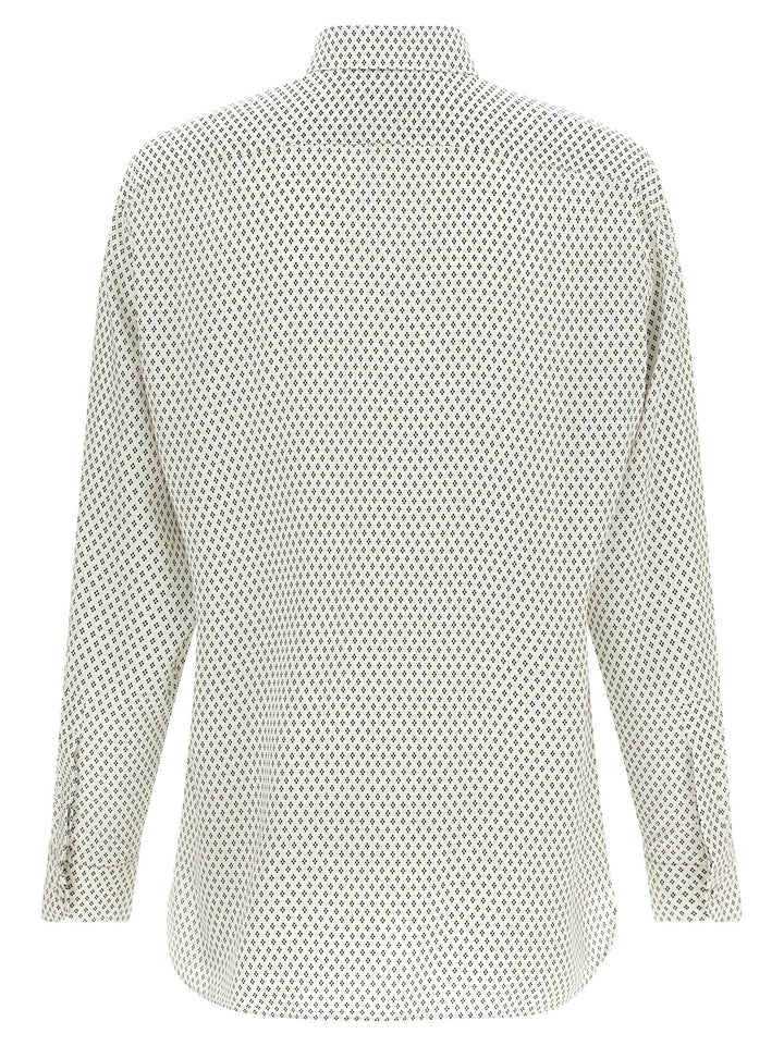 Tom Ford Micro-Print Shirt Shirt and Blouse - White/Black | 80f6c15aa2625bdefabb784334caf8786f924cb4