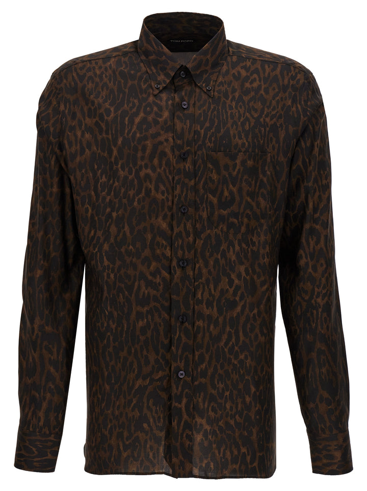 Cheetah Shirt, Blouse Brown