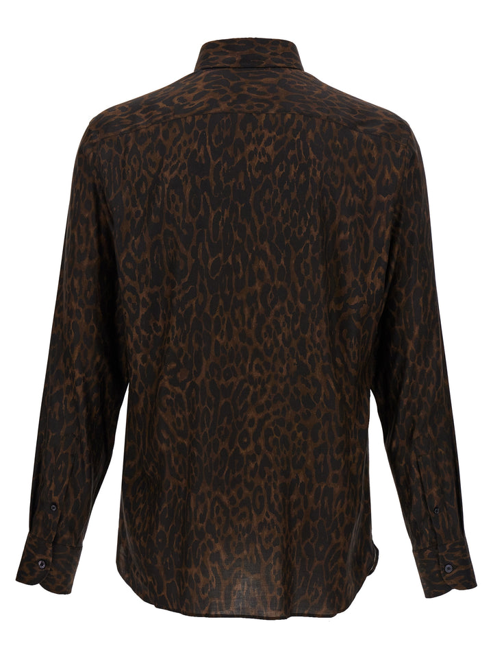 Cheetah Shirt, Blouse Brown