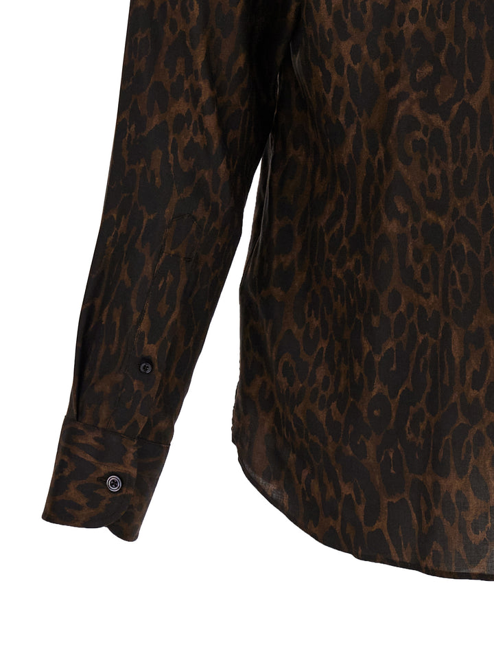 Cheetah Shirt, Blouse Brown