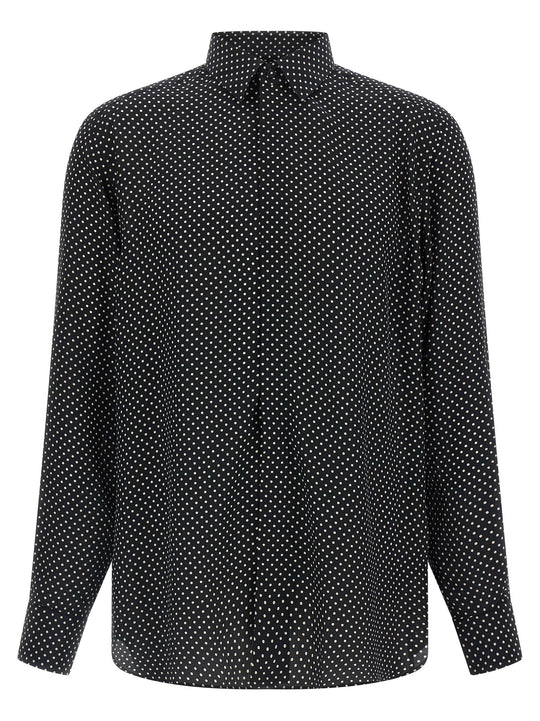 Polka Dot Shirt Shirt And Blouse White/Black