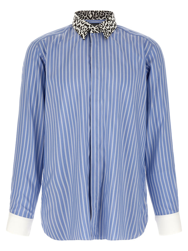 Animal Print Collar Shirt Shirt And Blouse Multicolor