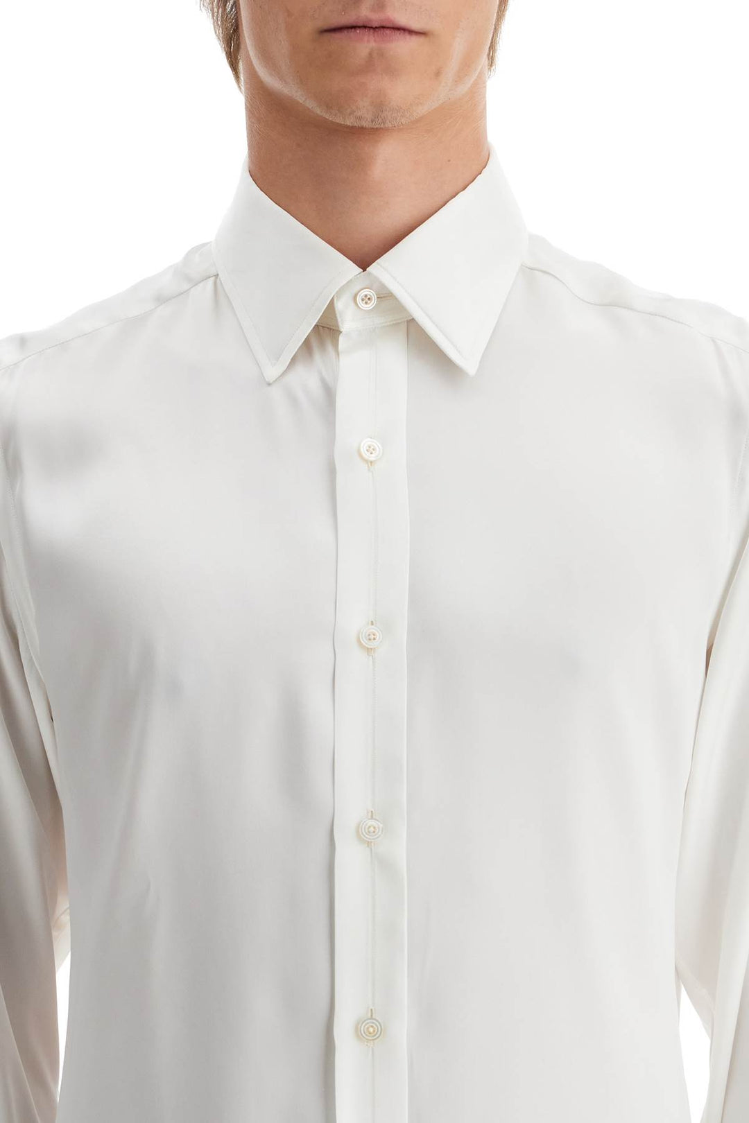 Camicia In Seta Slim Fit