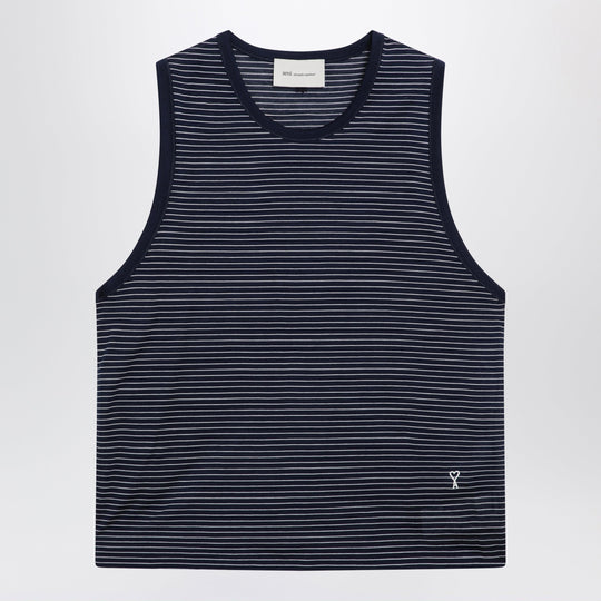 Striped Tank Top Ink/White With Logo