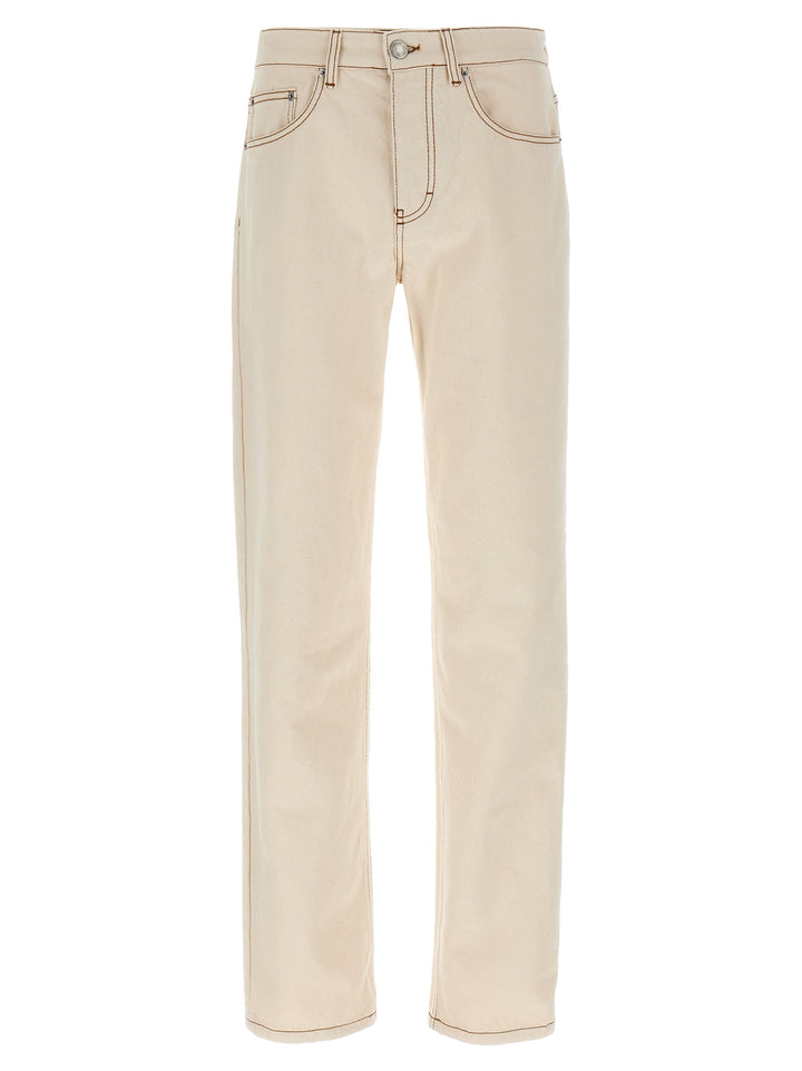 Ami Paris Garment-Dyed Jeans - Beige | 56277c84789b5cad59dc0022cddbcfc0cedc1b13
