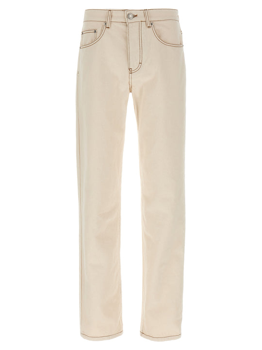 Garment-Dyed Jeans Beige