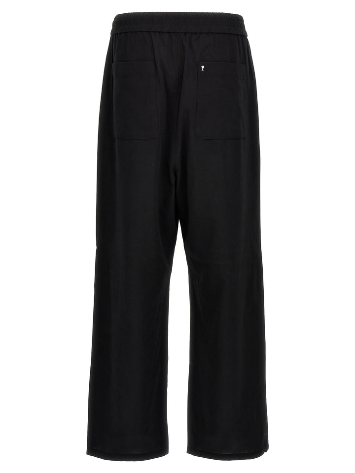 Logo Plaque Pants Black