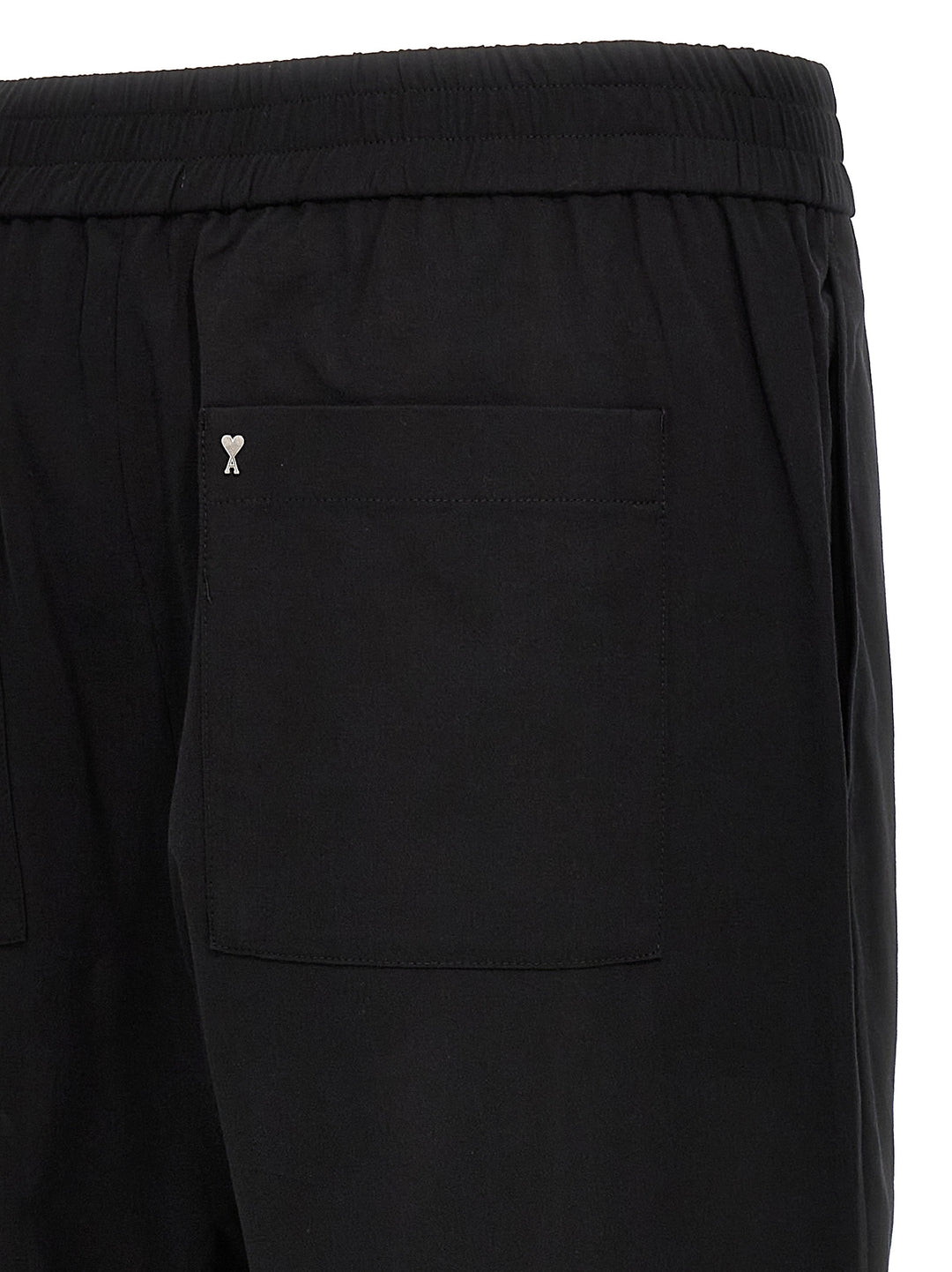 Logo Plaque Pants Black