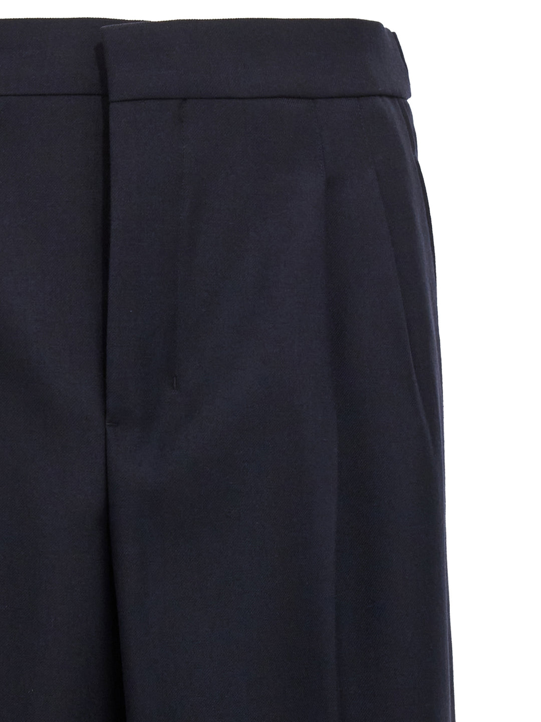 Front Pleat Pants Blue