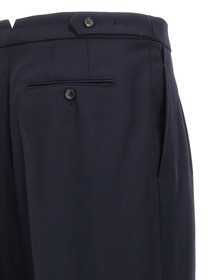 Front Pleat Pants Blue