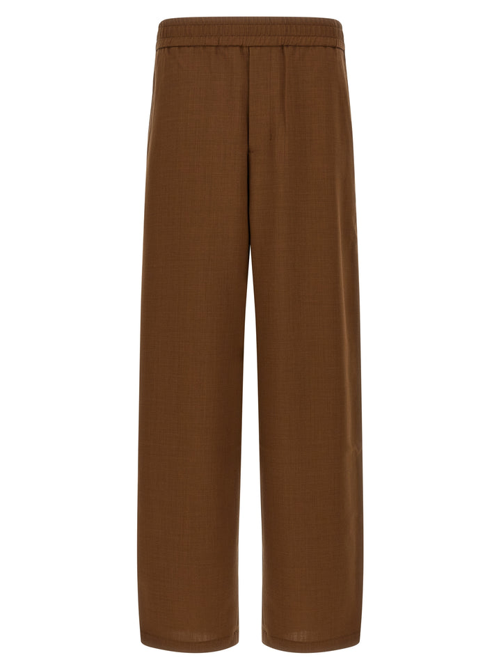 Ami Paris Wool Pants - Brown | 4589cfee5b66023cc9ec9937b8053e4f73c33684