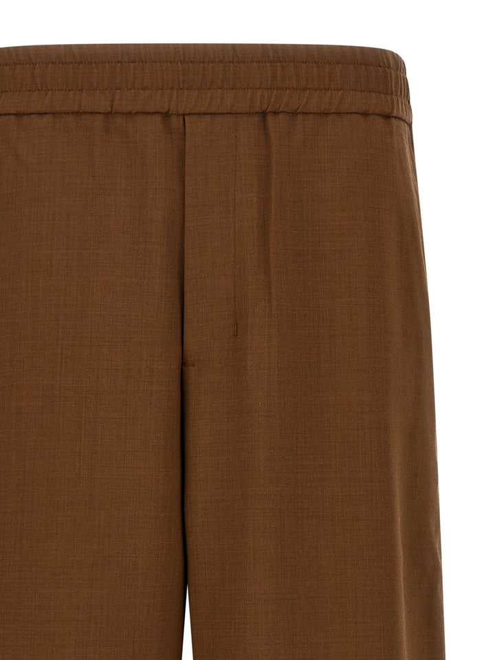 Ami Paris Wool Pants - Brown | e45b1c3e81c37e10c47274598132f4f63945d3ba