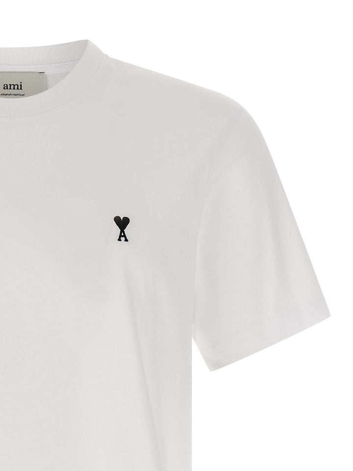 Ami Paris Ami De Coeur T-shirt - White | bba4e40cb93fb23cb6c650637fb121119703fb38