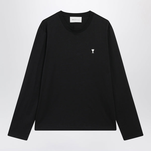 Black Long-Sleeved Cotton T-Shirt