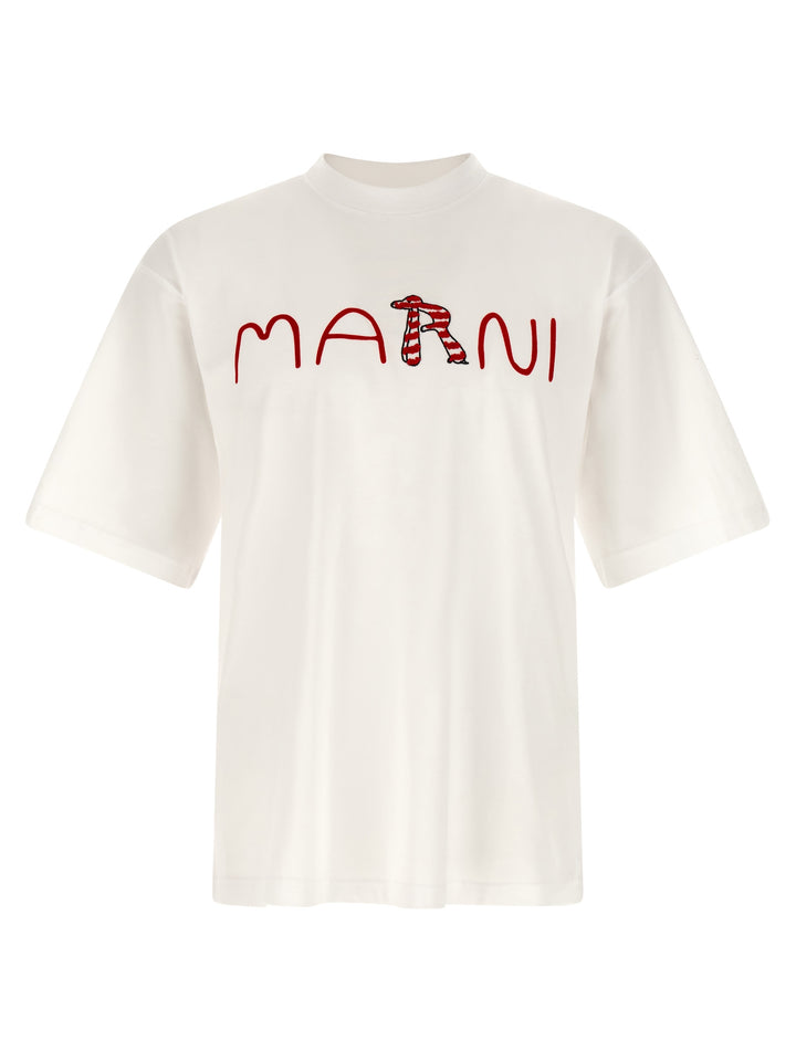 Marni Logo T-shirt - White | 71641fbe8dc92443dec5a181ba506fae84c3df8d
