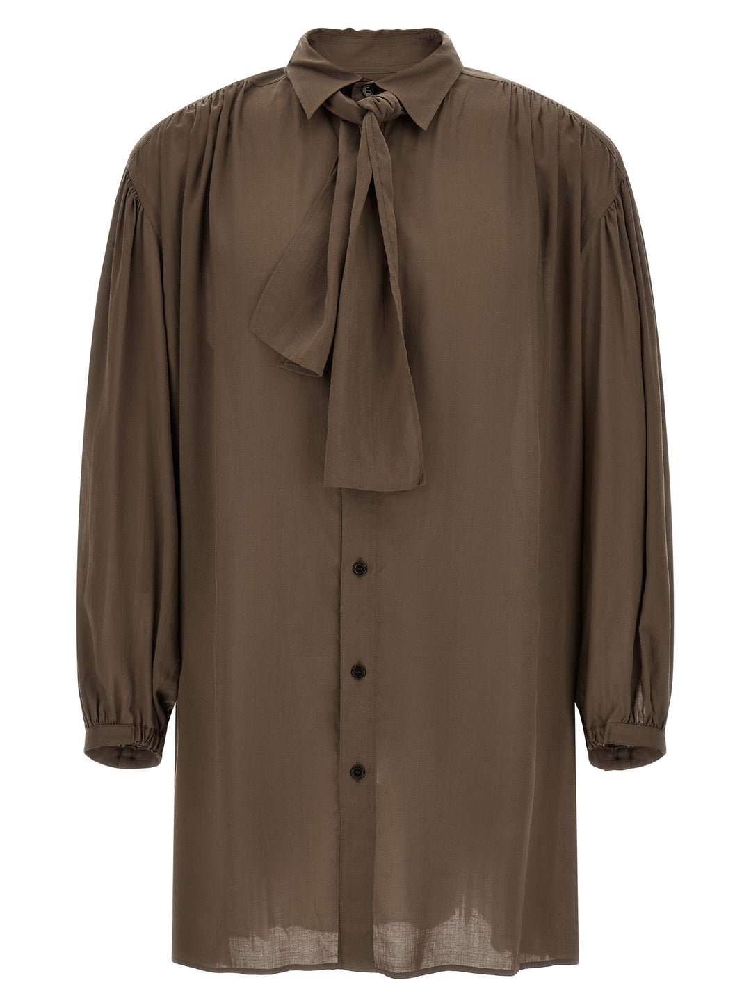 Yohji Yamamoto Shirt With Scarf Shirt and Blouse - Green | f2577db59e57e21235e3d9a4f05b3524998ea561