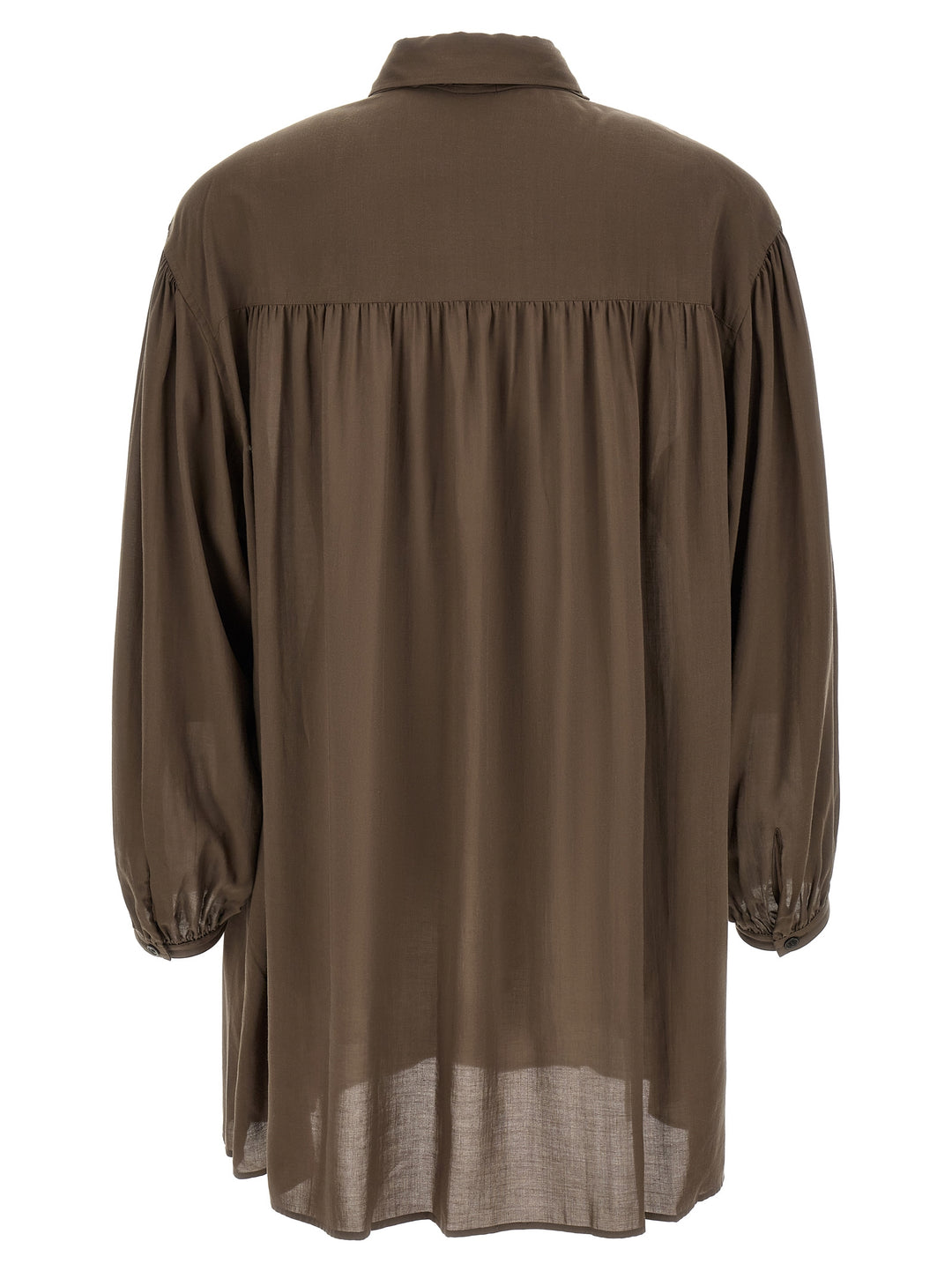 Yohji Yamamoto Shirt With Scarf Shirt and Blouse - Green | 8907445087fda6bf3e1f14f16d21a7c0c3fd01df
