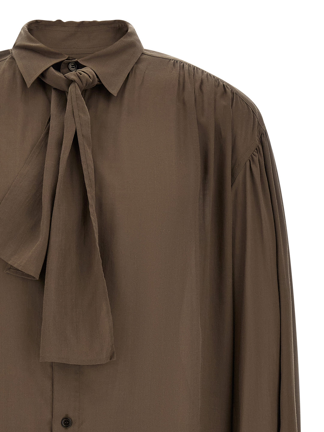 Yohji Yamamoto Shirt With Scarf Shirt and Blouse - Green | 133943ebd418c1b07c7dbffef5bf3d8f5c90e078