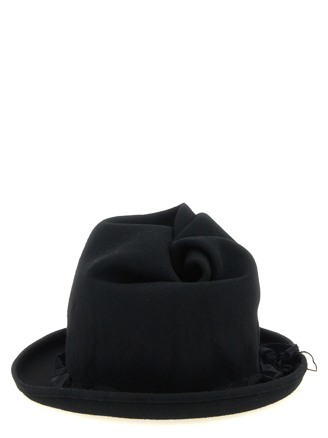 Yohji Yamamoto Sculptural Crown Hat Hats - Black | aa3cba1829f574b698fcb2fdb1119abacf13f1b8