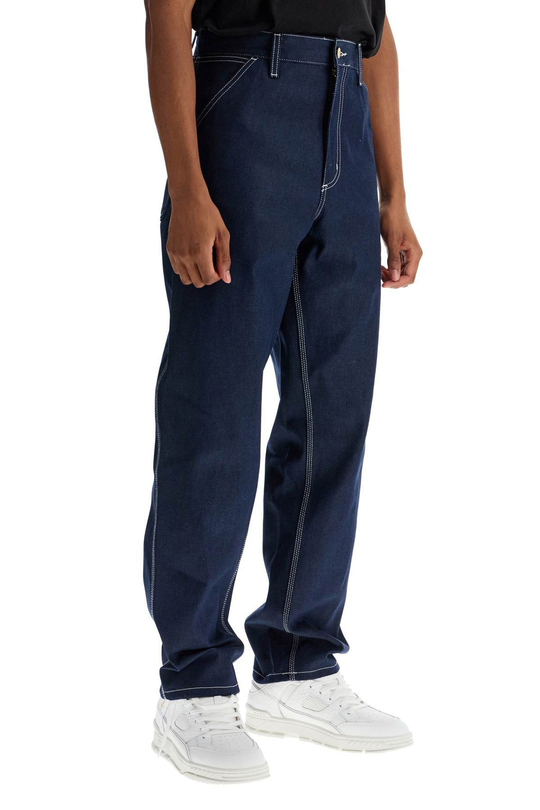 Pantaloni Simple In Denim