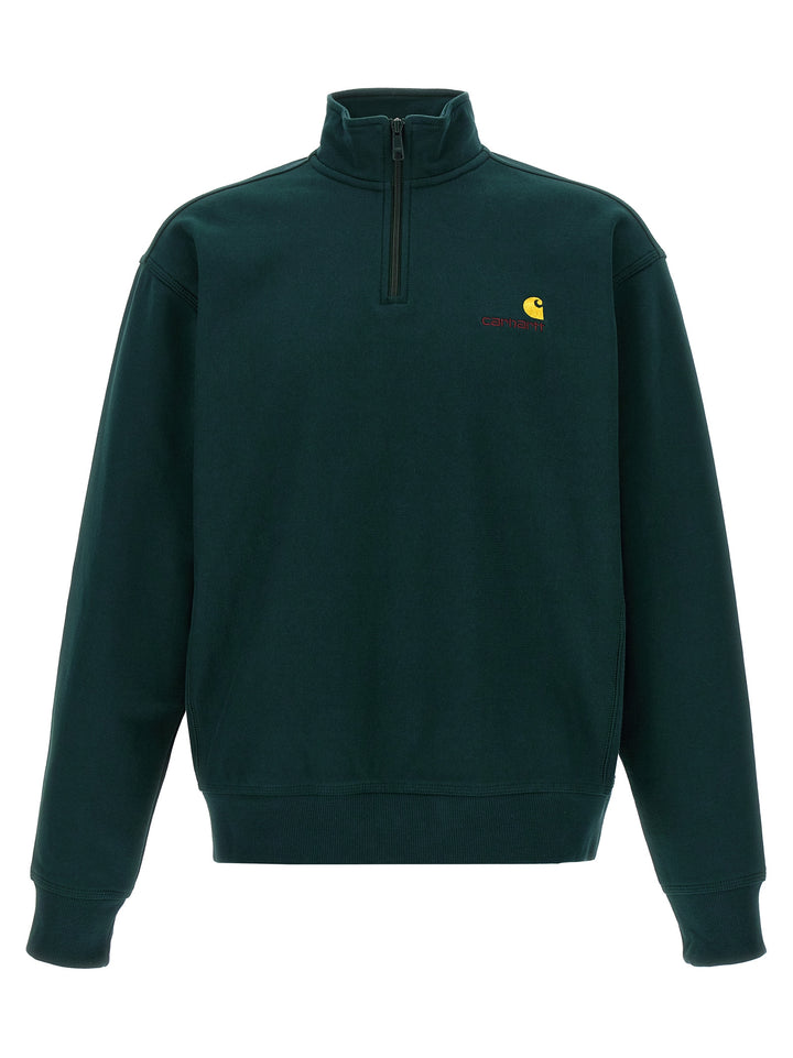 Carhartt Wip American Script Sweatshirt - Green | c29df3f3344cffb4f9bdd4b02b751b7ad7fb9330