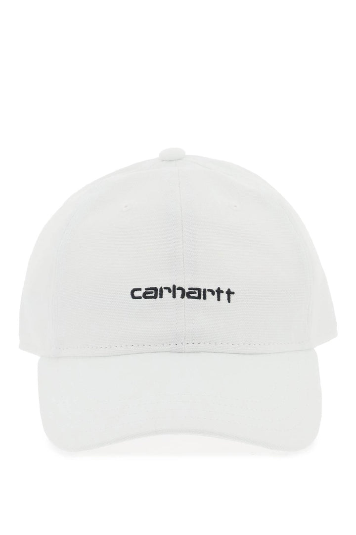 Canvas Script Baseball Cap