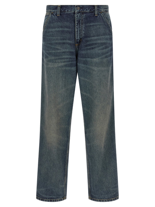 Single Knee Jeans Blue