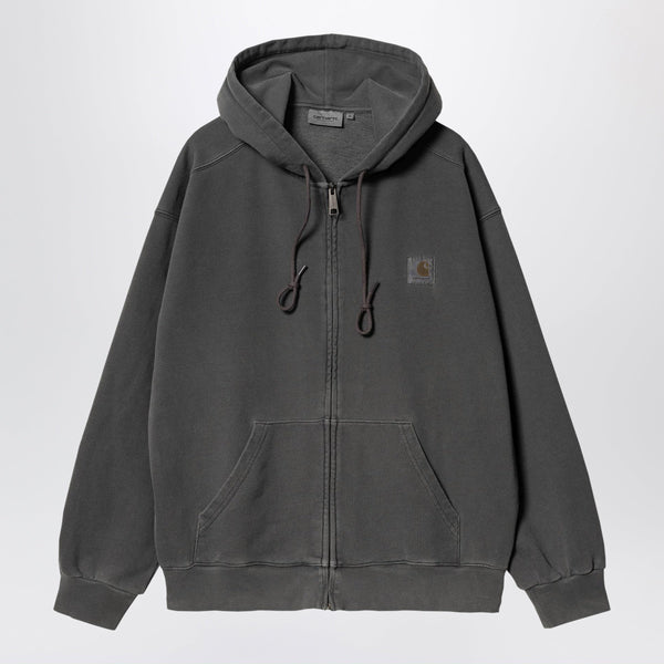 Nelson Black/Garment Dyed Zip-Up Sweatshirt