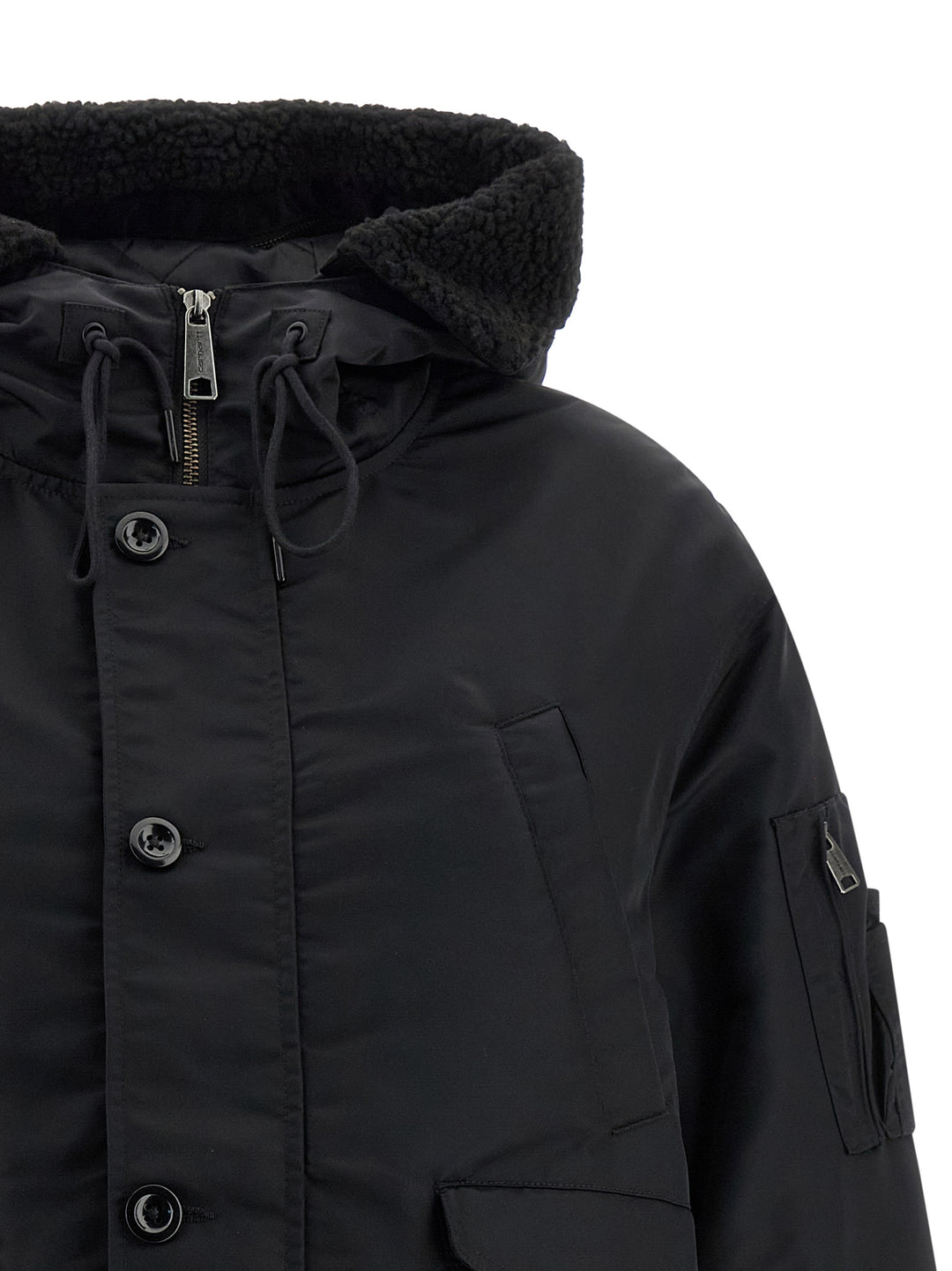 Carhartt Wip Oltera Puffer Jackets - Black | 44b2efcce5995694f69047aa24901348dc78a6e5