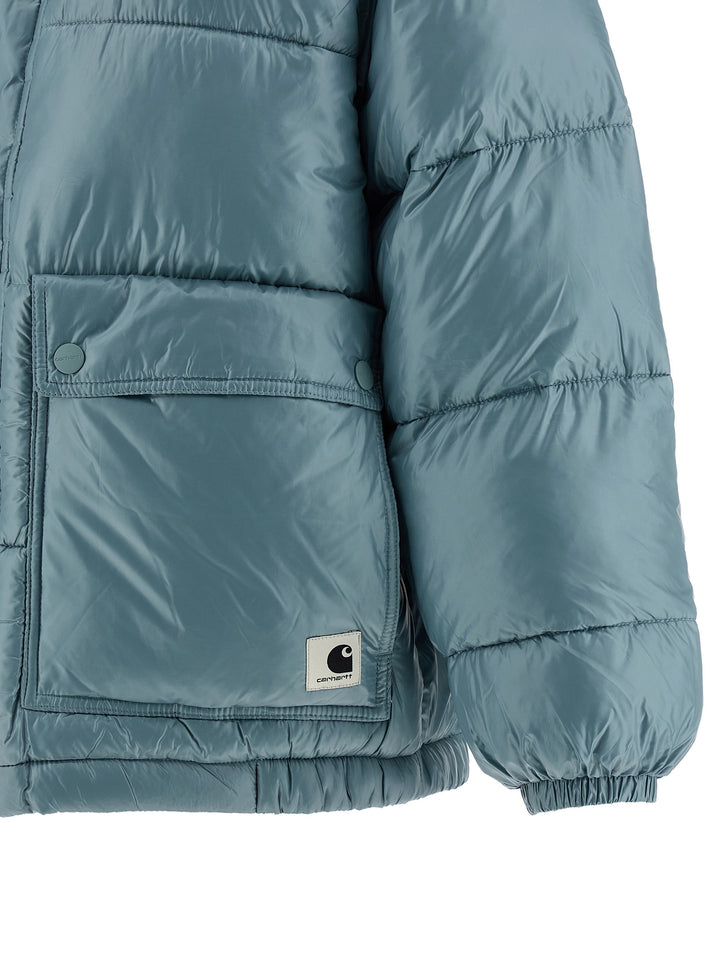 Carhartt Wip Benson Puffer Jackets - Light Blue | 30dbf360377310ac69462fafe1d405647a835d58