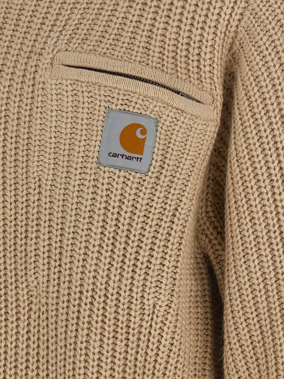 Carhartt Wip Detroit Half Zip Sweaters and Cardigans - Beige | ce7b66db97ed729a870cfaa9668e99774b93e2d3