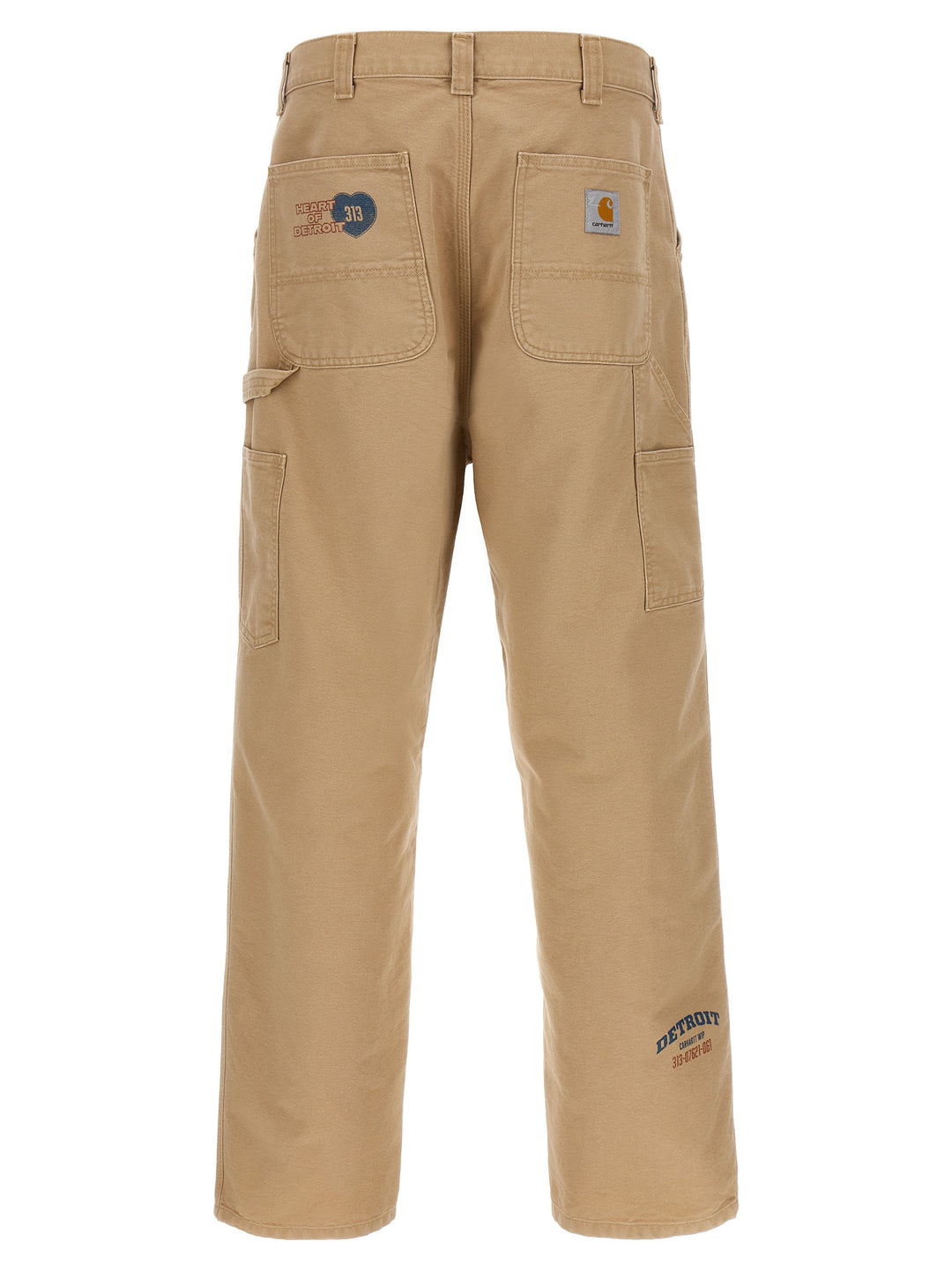 Carhartt Wip Single Knee Graphic Pants - Beige | 1fa8d484b6d36baeb69675cdded9e2ea13dba11d
