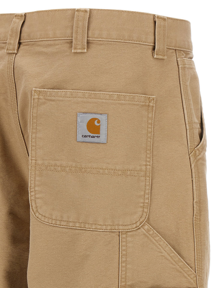 Carhartt Wip Single Knee Graphic Pants - Beige | 2e28eb1af1f28c05fccb76ad148d7d7ec202239d