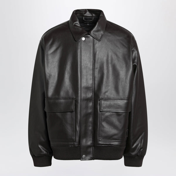 Arizona Tobacco Synthetic Leather Jacket