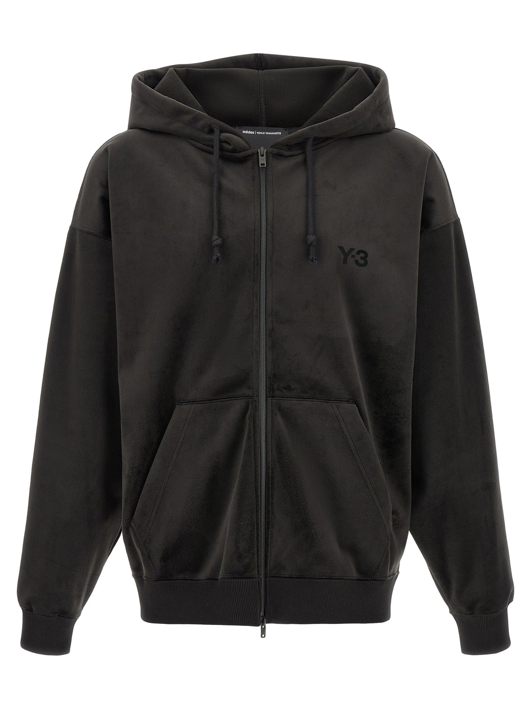 Y-3 Velvet Sip Hd Sweatshirt - Black | 257f4d70557eae7b5a11c8ed96cc997aa4aee758