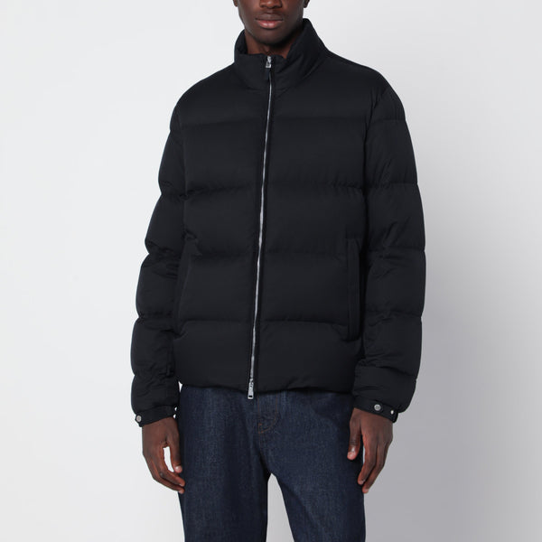 Navy Blue Zip-Up Down Jacket
