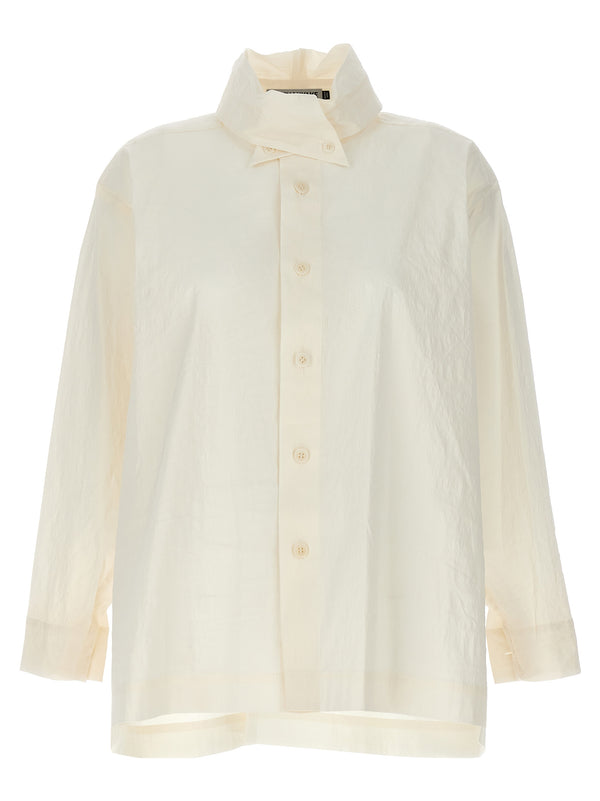 Shaped Membrane Shirt And Blouse White