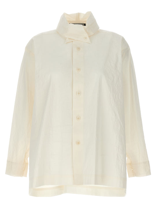 Shaped Membrane Shirt And Blouse White