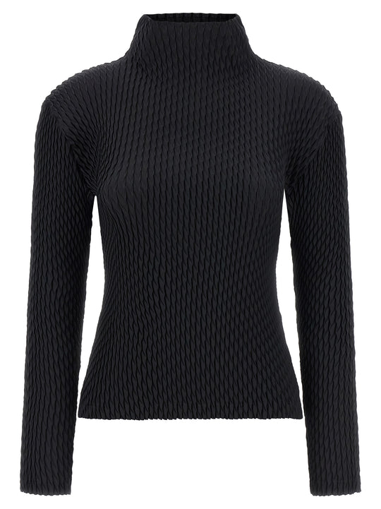 Sleek Pleats Sweaters And Cardigans Black