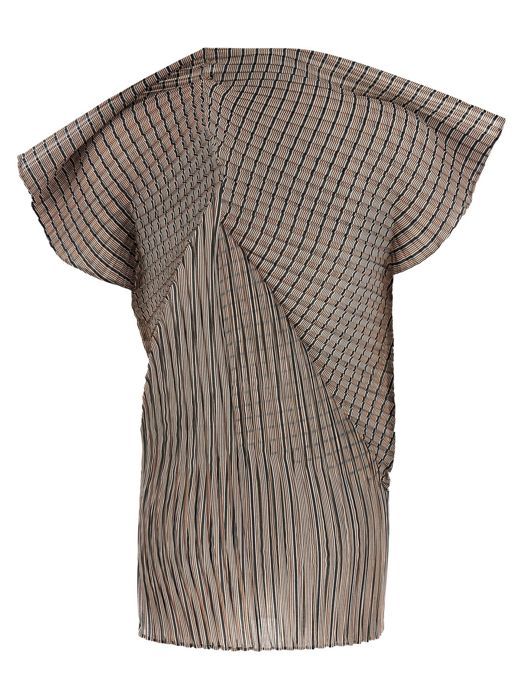 Issey Miyake Generic Stripes (Machine Pleats) Tops - Brown | 4e7b65237cc943b9fd07e73e38a0da6776174c2f