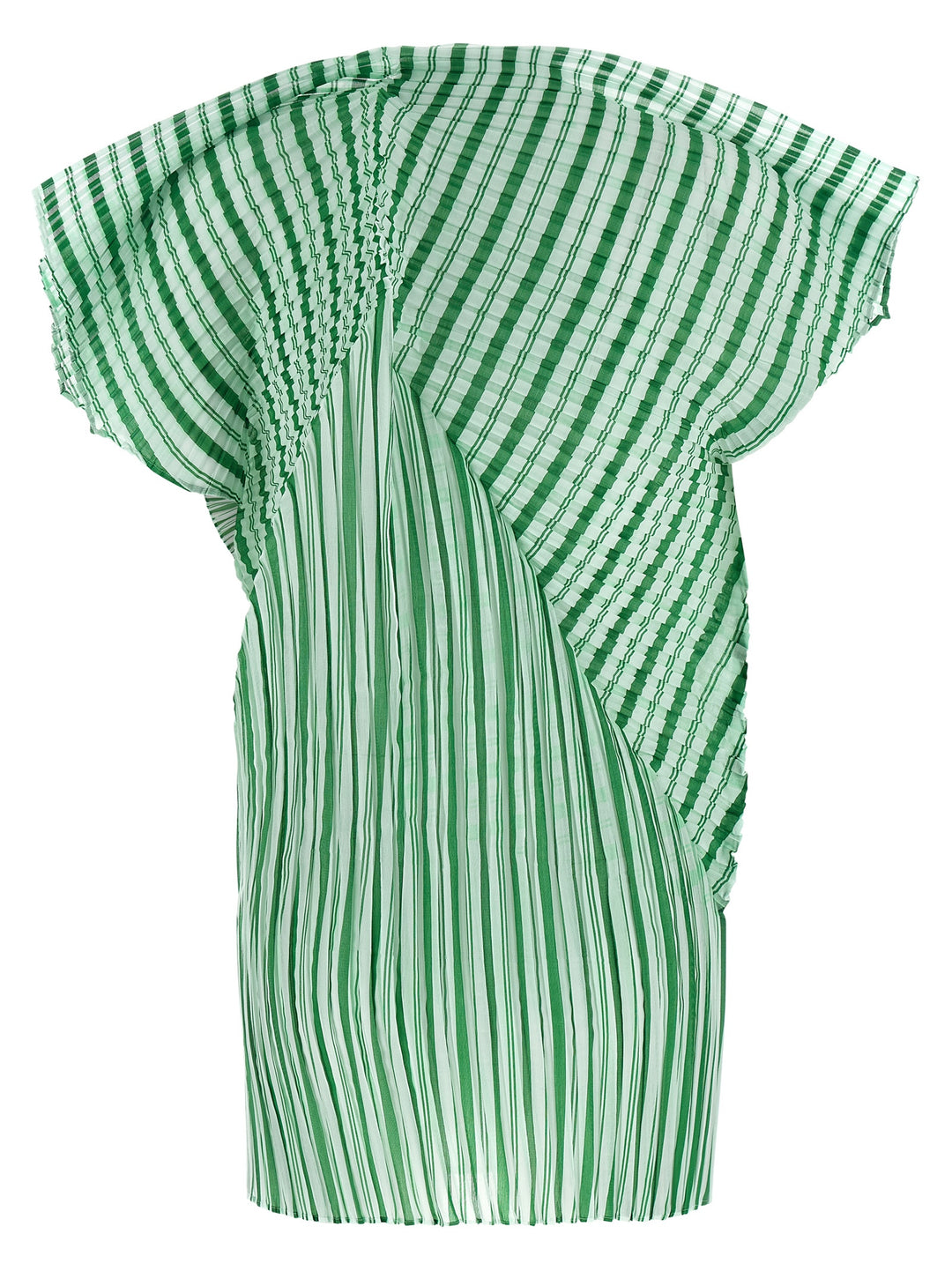 Issey Miyake Generic Stripes (Machine Pleats) Tops - Green | 5a423d7c2173ec633280194215c87701ef1de047