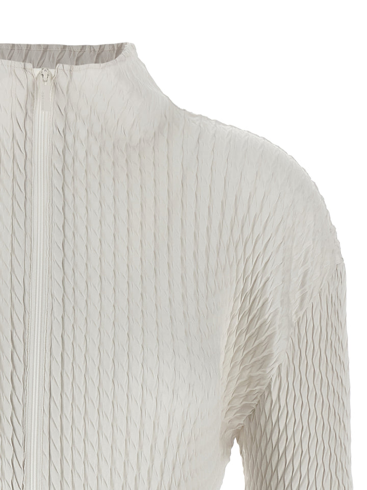 Issey Miyake Sleek Pleats Sweaters and Cardigans - White | 7a1db624eab894319c2c72a195caf6412c203a5f