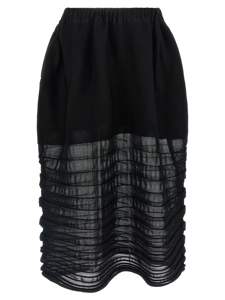 Issey Miyake Moving Knit Skirts - Black | 436ca0079a9c5ec33520af0aff47cb150d47d0ca